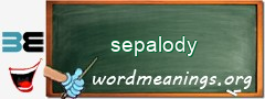 WordMeaning blackboard for sepalody